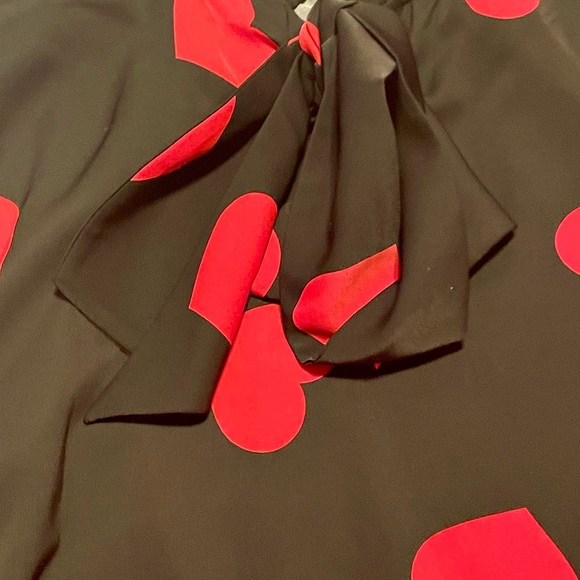 Studio Park x Shawn Killinger Women’s Woven Long Sleeve Black Heart Top Large - Picture 8 of 10